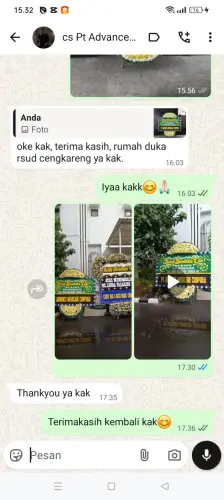 Testimonial Papan Bunga Pernikahan ciporeat
