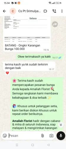 Testimonial Papan Bunga ciporeat