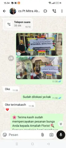 Testimonial Papan Bunga ciporeat