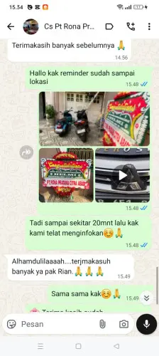 Testimonial Papan Bunga ciporeat